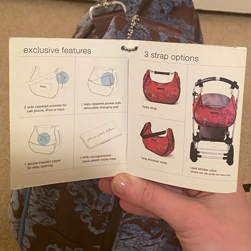 Petunia Pickle Bottom Touring Tote Blueberry Açaí PPD Collection Diaper Bag